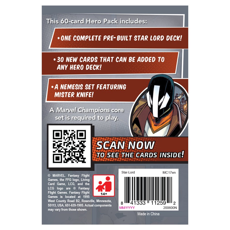 Marvel Champions : The Card Game - Star Lord Hero Pack